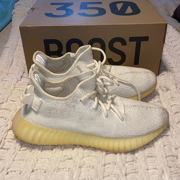 Yeezy Shoes - Adidas First generation Yeezy size 7 white sneakers